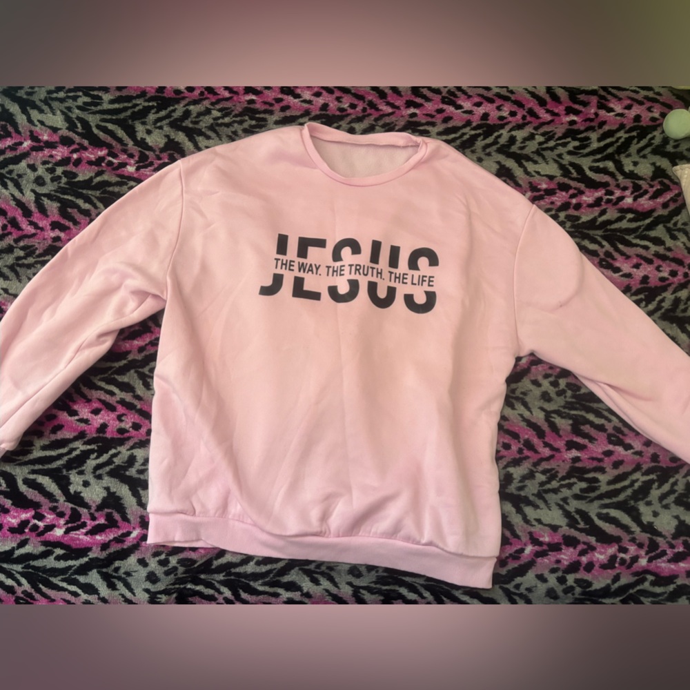 Jesus Pink Sweatshirt 2X